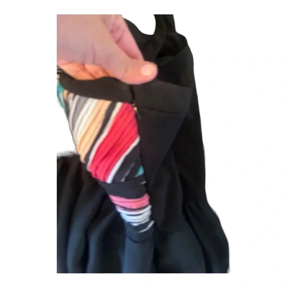 Vintage ROBBIE BEE Size 10 Maxi Dress Multi Colored Bodice - Picture 9 of 17
